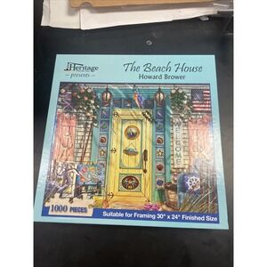 THE BEACH HOUSE 1000 pc jigsaw puzzle HOWARD BROWER HERITAGE PUZZLE